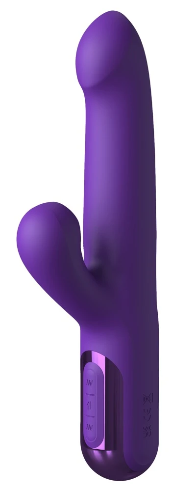 FFH Super SoniX Thruster Purpl, Rabbitvibrator mit Stoß-Funktion, Vibro-Zungen für Klitoris, 3 Motoren, 700 Stöße/Min, 7 Modi, Silikon, Tastensperre