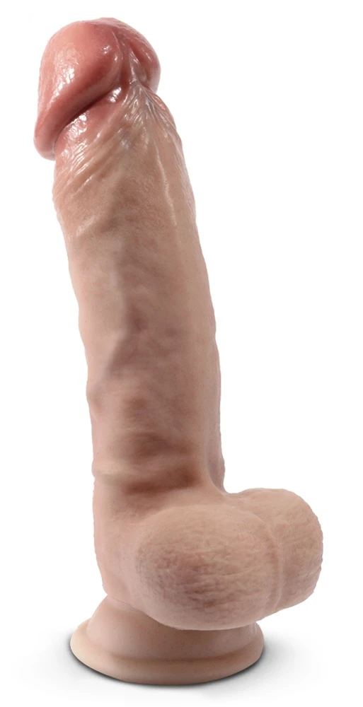 SilexD Premium Model 1 Flesh, Natur pur mit realistischem Kick - biegbarer 7 SilexD-Dildo mit Saugfuß, fühlbar echt dank Silexpan-Kern und Temperatur-Effekt