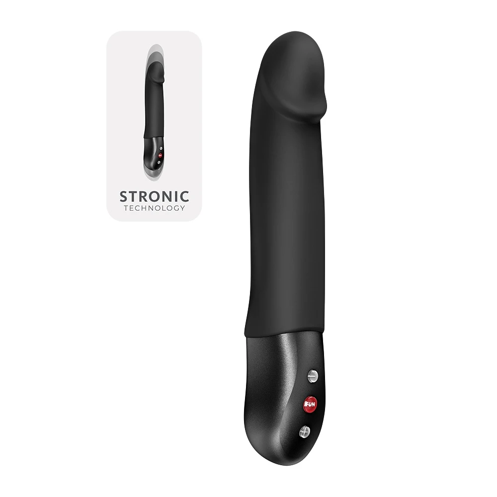 Stronic Real Black, Smarter G-Punkt-Vibrator STRONIC REAL mit pulsierender Stoßfunktion, 10 Modi, kräftig, ausfüllend, präzise G-Zonen Stimulation