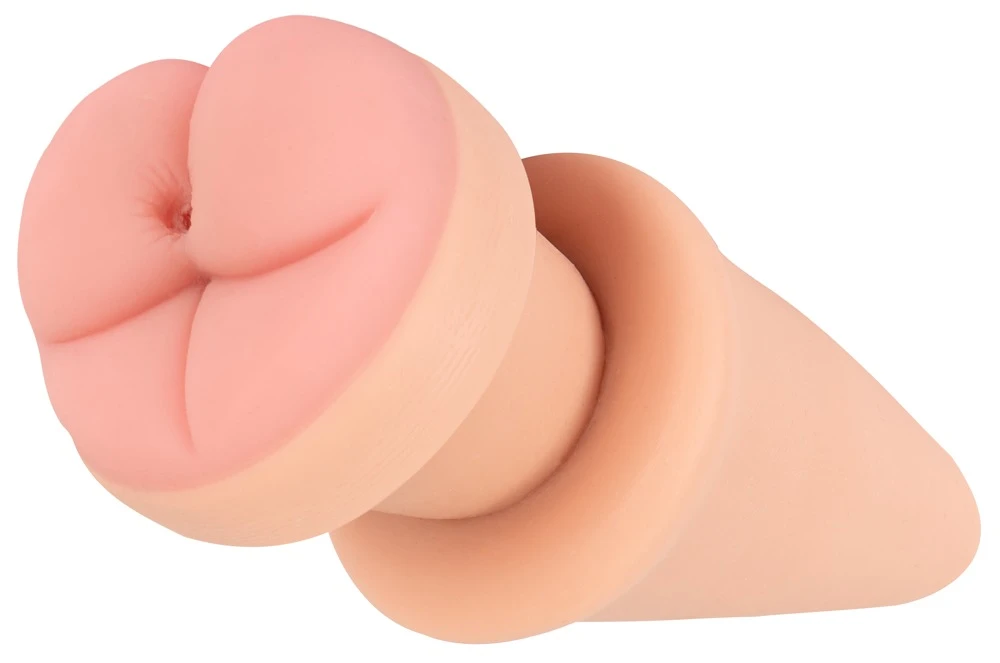 Nature Skin Butt Plug & Extens, Gefühlsechter 2in1 Analplug mit Penisverlängerung für intensiven Lustkick – hautähnlich, dehnbar und perfekt für sinnliches Wetlook- & Netz-Play