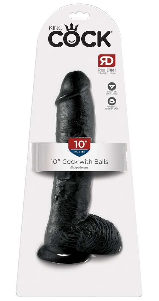 King Cock 10 Zoll Balls Naturdildo mit Saugfuß