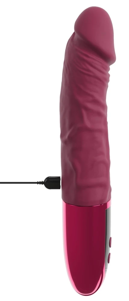 beau coeur Varelo Natural Vibr, Naturvibrator VARELO Rot Seidenmatt Glanz mit ausgeprägtem Penislook Silikon 12 Vibrationsmodi starker Kopf
