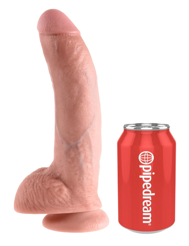 KC 9 Cock with Balls Naturdildo mit griffigen Hoden