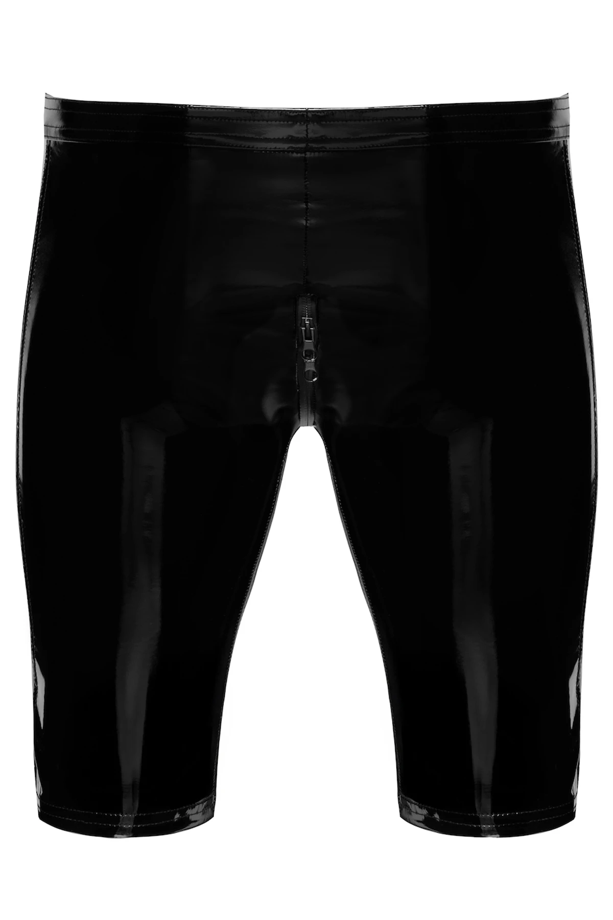 Schwarze Kinky Lack Shorts Voltage H094 – • dehnbares glattes Material • 2-Wege Reißverschluss • hochglänzende Biker-Passform • eng anliegend für maximale Bewegungsfreiheit von Noir Handmade Men