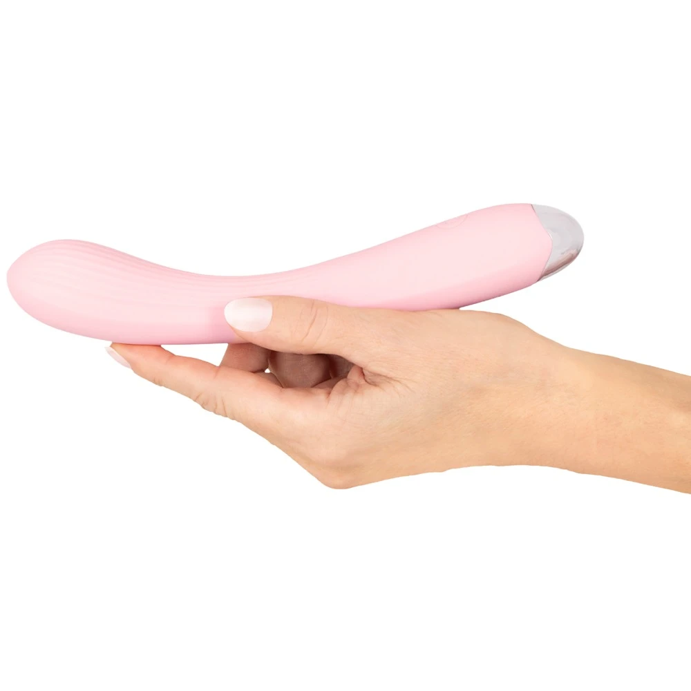 beau coeur Kireya Curved Vibra, KIREYA Curved Vibrator aus Silikon mit 10 Modi, flexibler Form und Rillenstruktur für intensive Stimulation