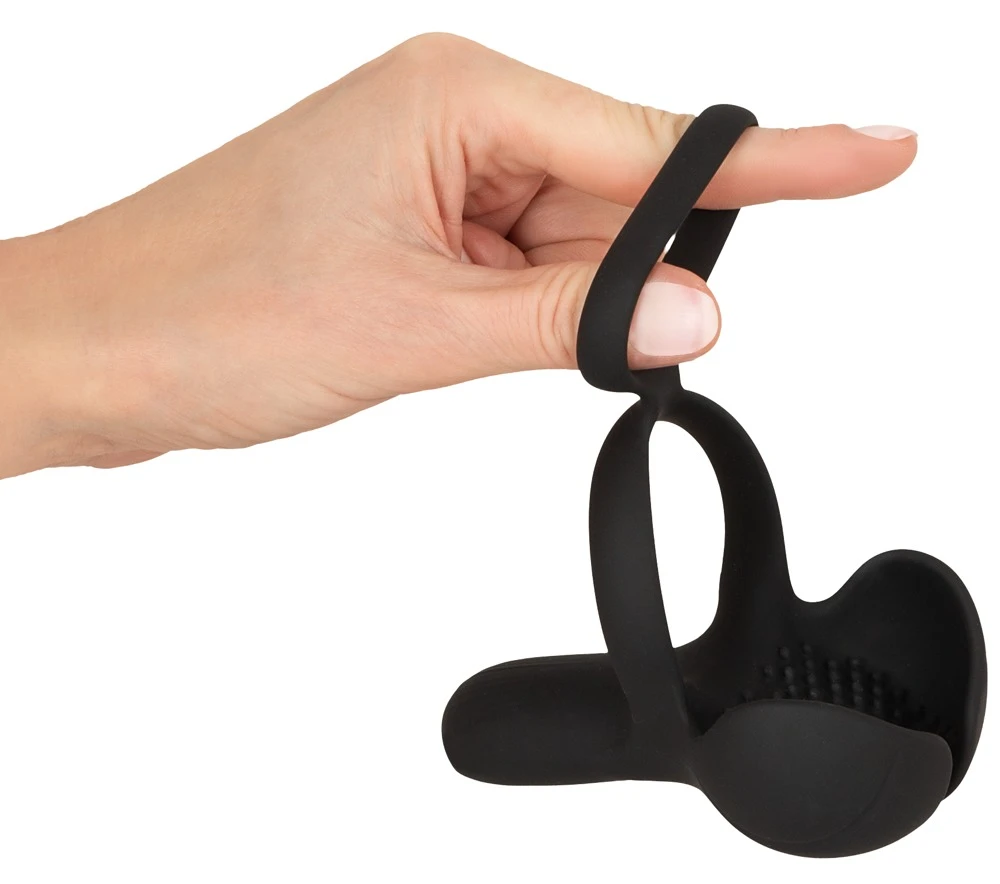 Rebel Ball Massager w Perineum, Hodenvibrator mit Damm-Stimulator, Penis- & Hodenring, 10 Vibrationsmodi, kraftvolle Doppelvibration für Männer – Rebel