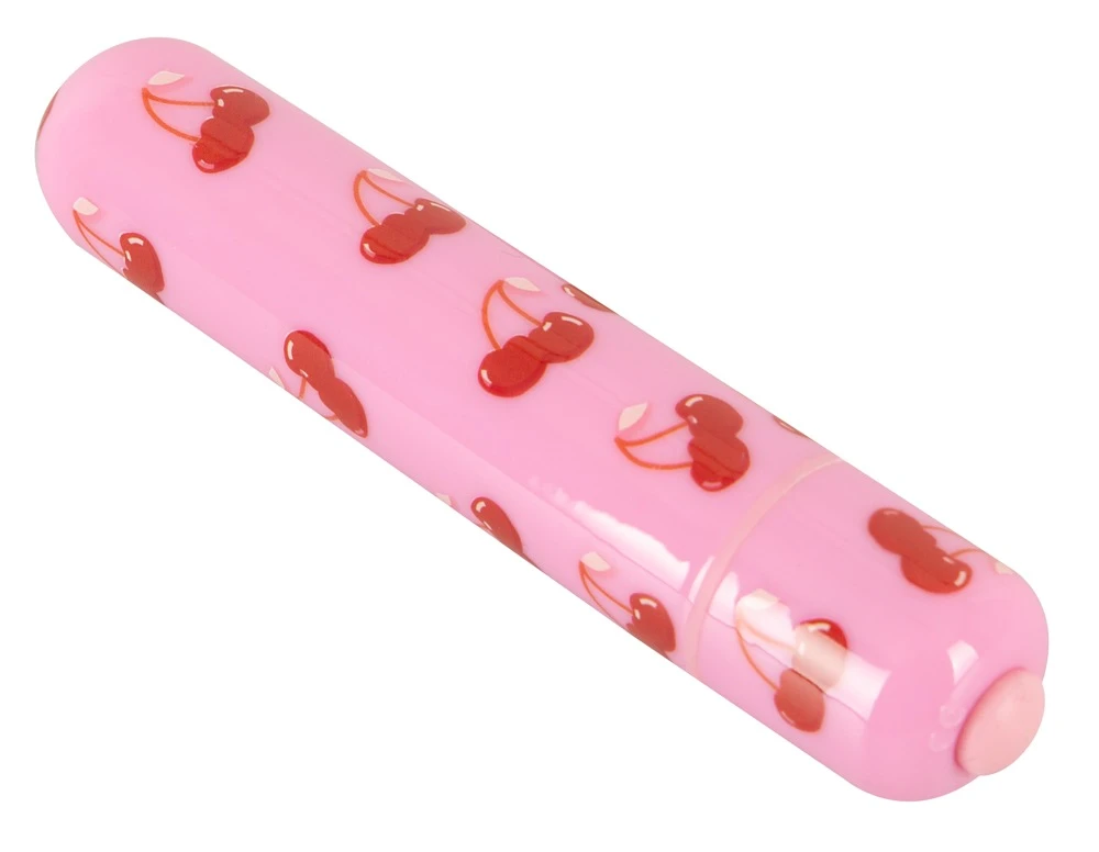 beau coeur Cherry Mini Vibrato, Verspielter Mini Vibrator CHERRY von beau cœur im poppigen Kirsch Design mit 10 Vibrationsmodi stylisch diskret handlich leise
