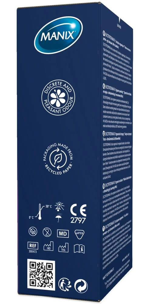 Manix Excitation Max 12er, Intensive Pleasure Kondome im erotischen Wetlook-Vibe mit stimulierenden Noppen & Rillen, konturierter Passform und wärmender Beschichtung für maximierte Leidenschaft