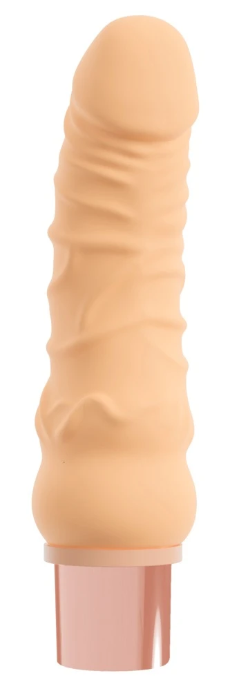 SELON Soft Real Stimulator EXTRA Naturvibrator mit nickender Eichel, Move-Massagering, 12 Action-Modi, Memory-Funktion und supersofter Oberfläche für intensives Echtgefühl und pure Power