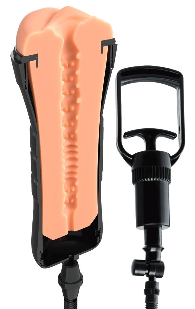 PDXE WetP. SuperSucker XXL Lig, PDX Extreme Wet Pussies Super Sucker XXL Masturbator – realistische Vagina-Optik mit Saugkraft-Pumpe, AirLock-Vakuum und hautähnlichem Fanta Flesh für intensiven, feucht-glatten Spaß