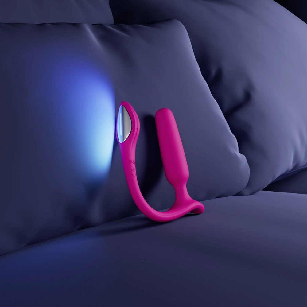 Lovense Lush Anal Vibro-Plug superleise mit App-Steuerung, kraftvolle 7500 Vibrationen pro Minute, LED-Lichtshow, wasserdichtes Silikon für intensiven Backdoor-Spaß und diskrete Kontrolle