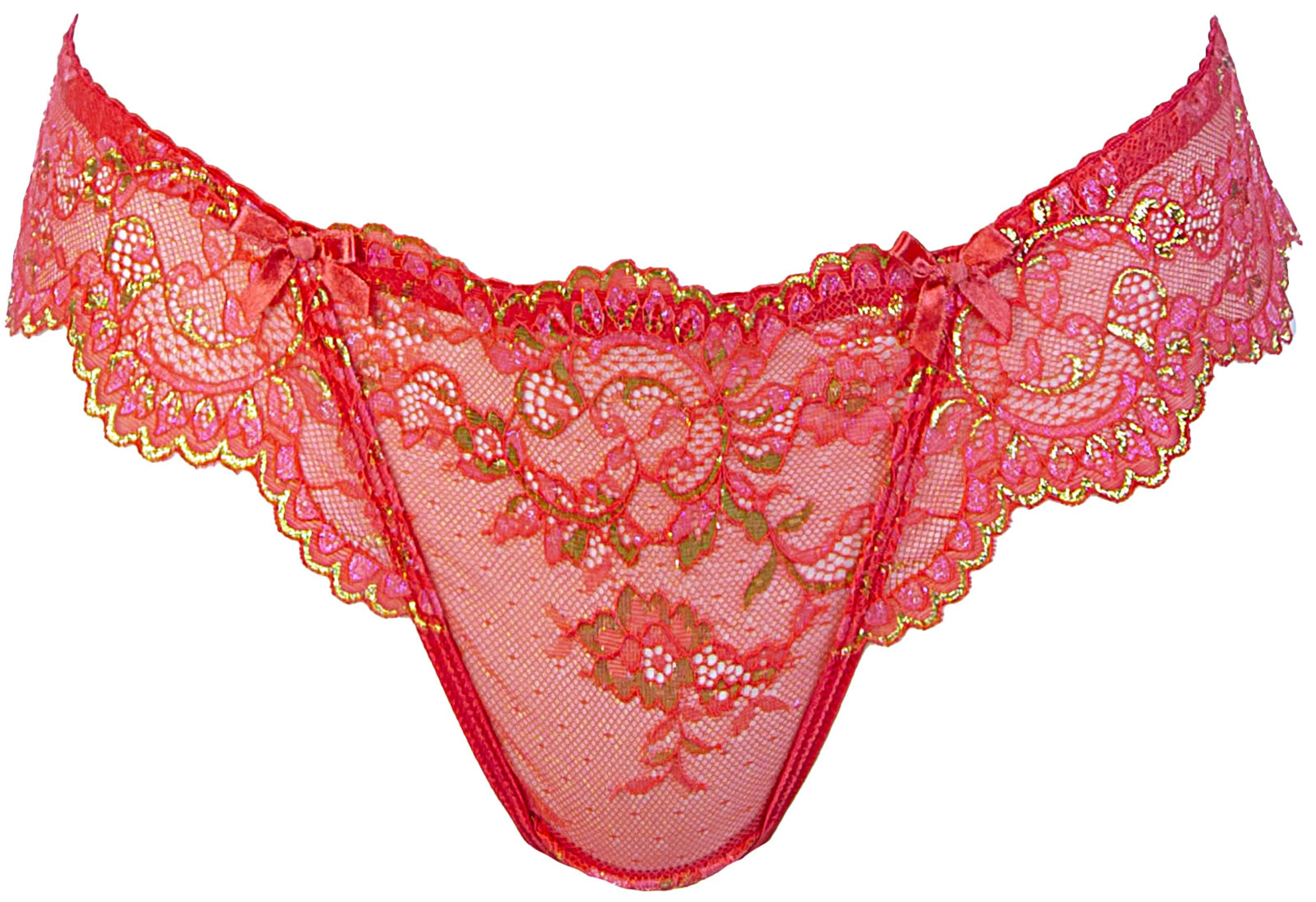 AXAMI String V-11908 Sexy Dessous Reizwäsche Erotisch Spitze schimmernd feminin figurbetont edler Look String Dessous