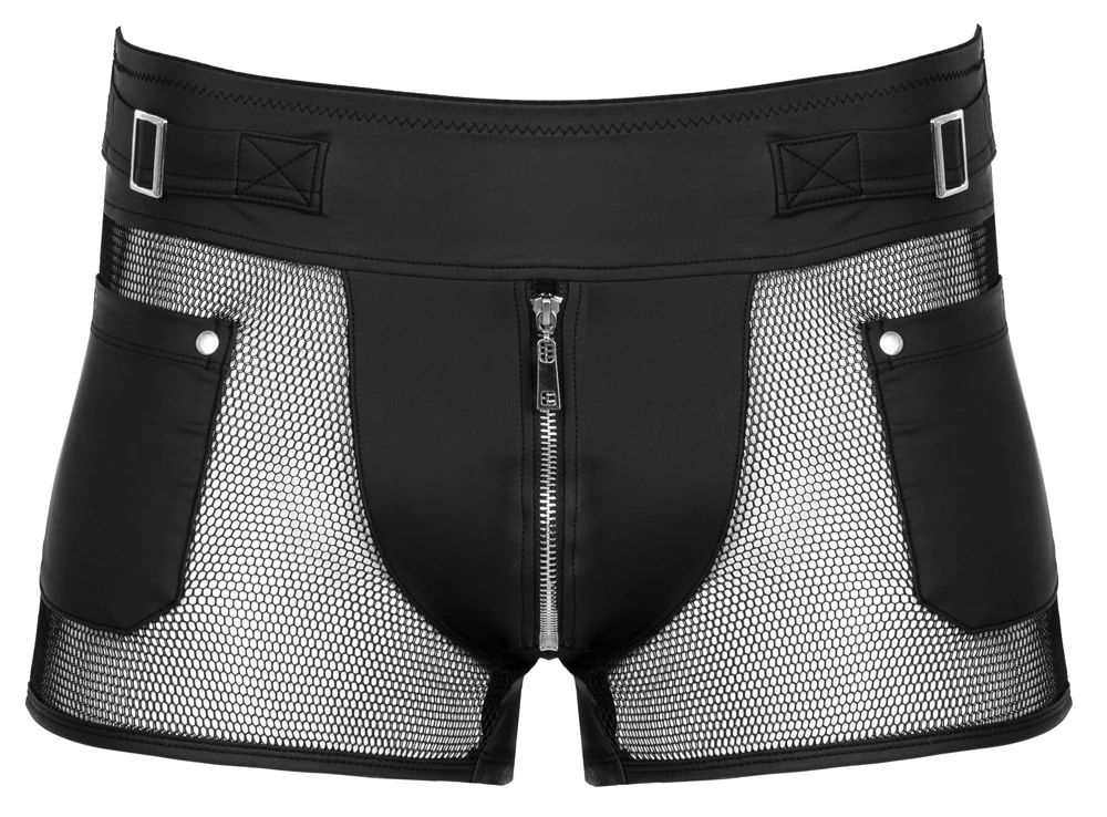 Herren Pants, Svenjoyment Mattlook Pants mit Netz-Einsätzen, Reißverschluss im Beutel und Taschen für markanten maskulinen Style