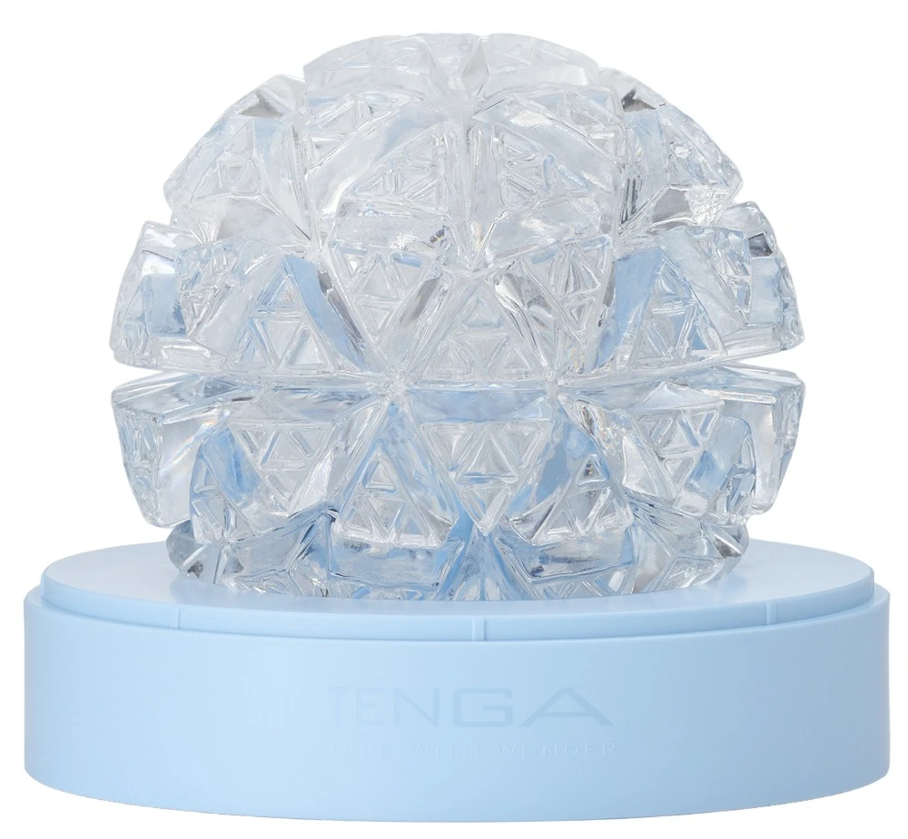 Tenga GEO GLACIER, Transparenter GEO GLACIER Masturbator mit Eiskristall-Struktur für intensive Gletscher-Momente im Solo-Spiel
