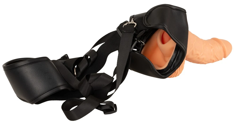 Realistixxx Strap-On Hollow, realistixxx Strap On Hollow – Aufreizender Strap-on mit hohlem Silikondildo zur Penisverlängerung, verstellbarem String für Pegging und Rollenspiele