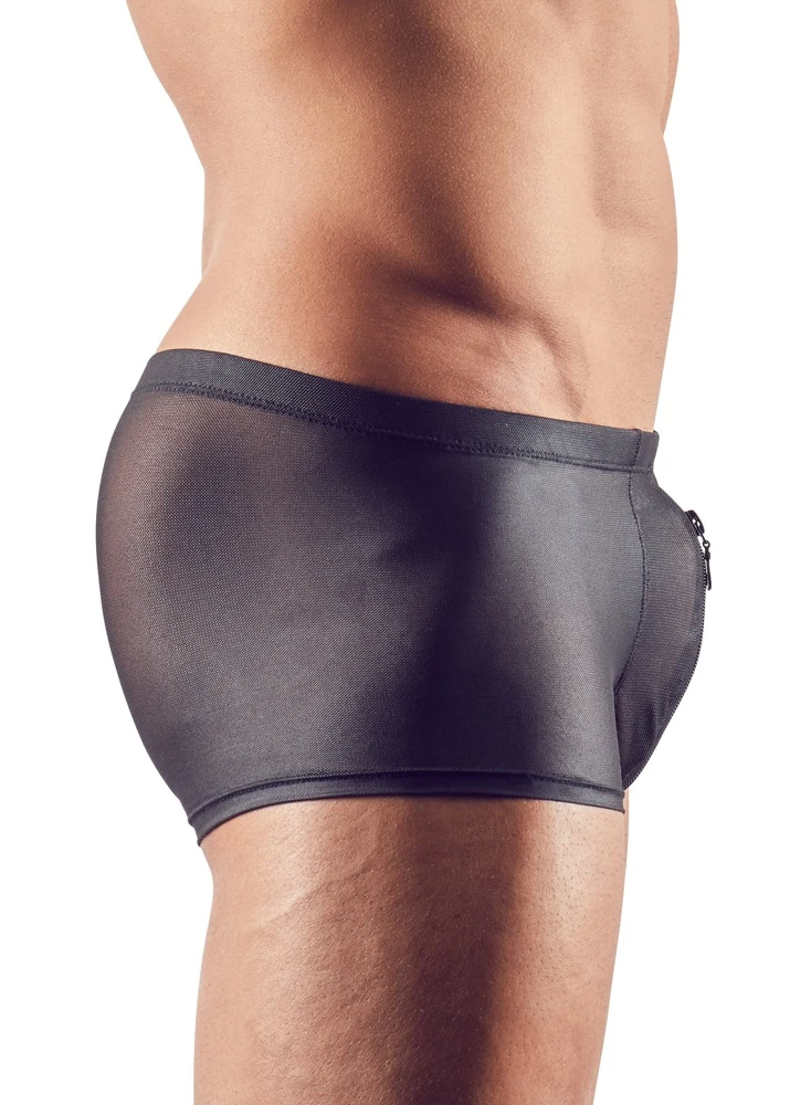 Klassische Pants von Svenjoyment mit unterlegtem Reißverschluss im Beutel. Leicht glänzend und im semitransparenten Look.