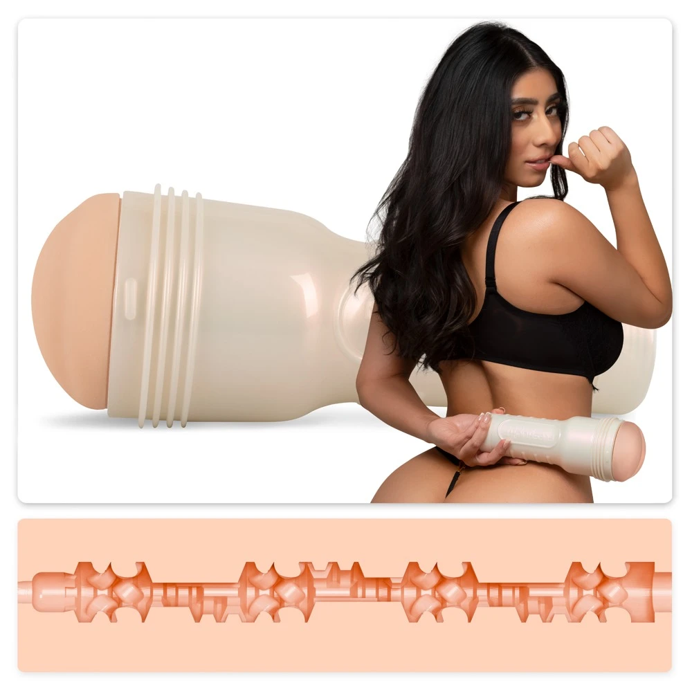 Fleshlight Girls Violet Myers, Masturbator in realistischer Anus-Optik mit intensiv stimulierenden Innenstrukturen, diskretem Taschenlampen-Design & Autogramm von Fleshlight