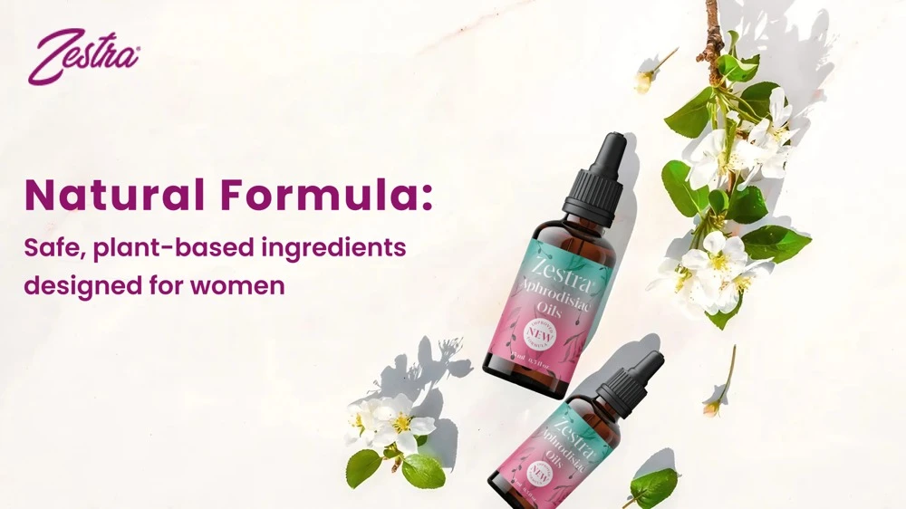 Zestra Aphrodisiac 6ml, Zestra Essential Arousal Oil – Stimulationsöl für Klitoris & Vulva mit pflanzlicher Formel für intensivere Erregung und gesteigerte Sensibilität