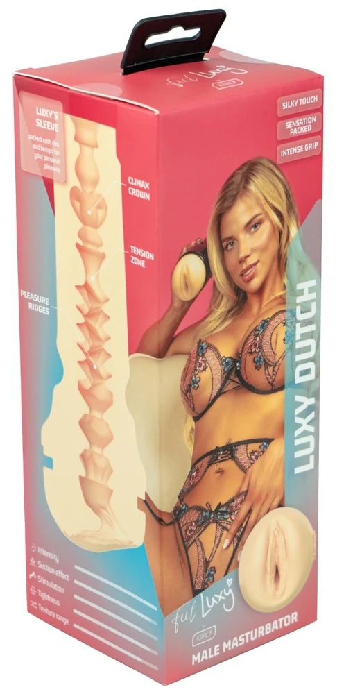 Feel Luxy Dutch, Luxy Dutch Masturbator mit realistischer Vagina-Form, Softmaterial Sleeve, Autogramm und diskretem Gehäuse für intensive Stimulation