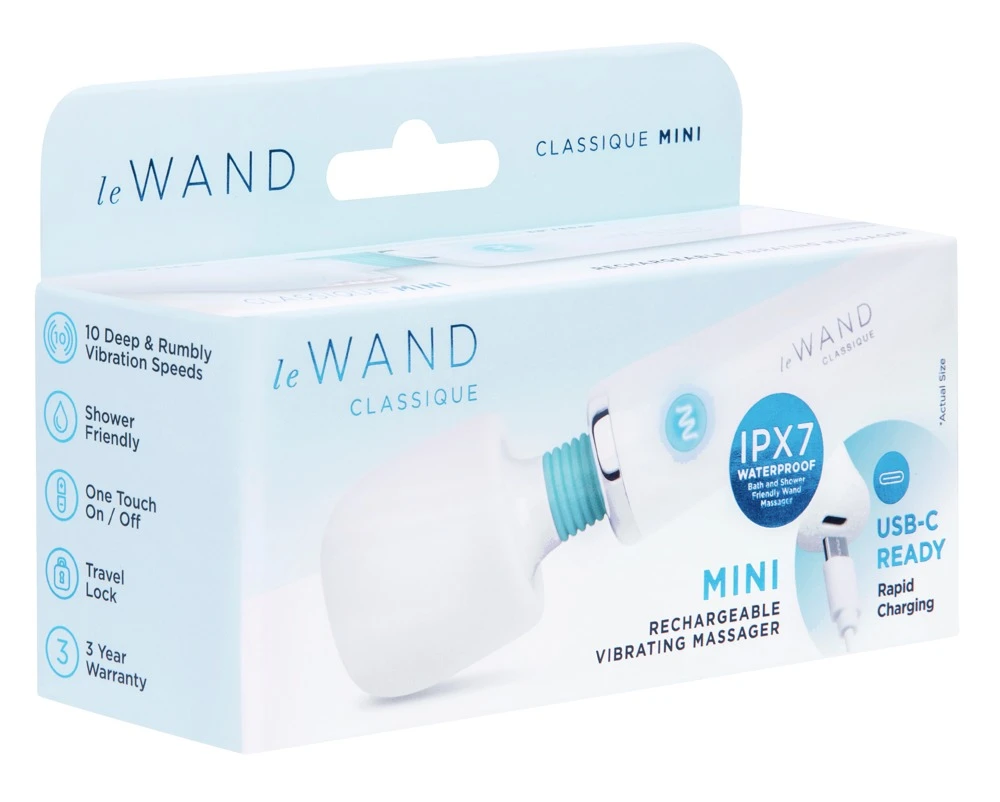 Classique Mini Wand Massager, Le Wand Classique Mini Luxus-Massagestab mit extrastarker Vibration, flexiblem Soft Touch Kopf und ikonischem Design für intensive Solo- und Paarmassagen