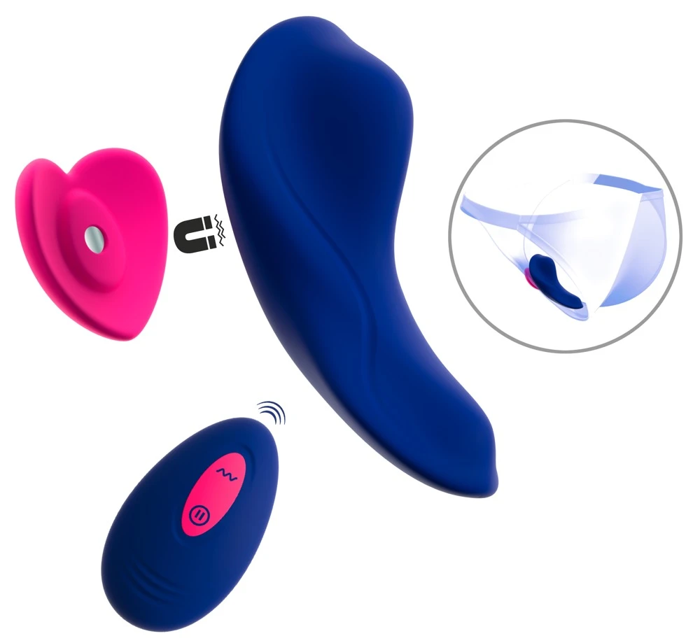 Smile RC Panty Vibrator Heart, Sweet Smile RC Panty Vibrator Heart – Stylischer Mini-Vibrator mit Herz-Magnet, 9 intensiven Vibrationsmodi und Fernbedienung für heimliche Lustmomente im Slip