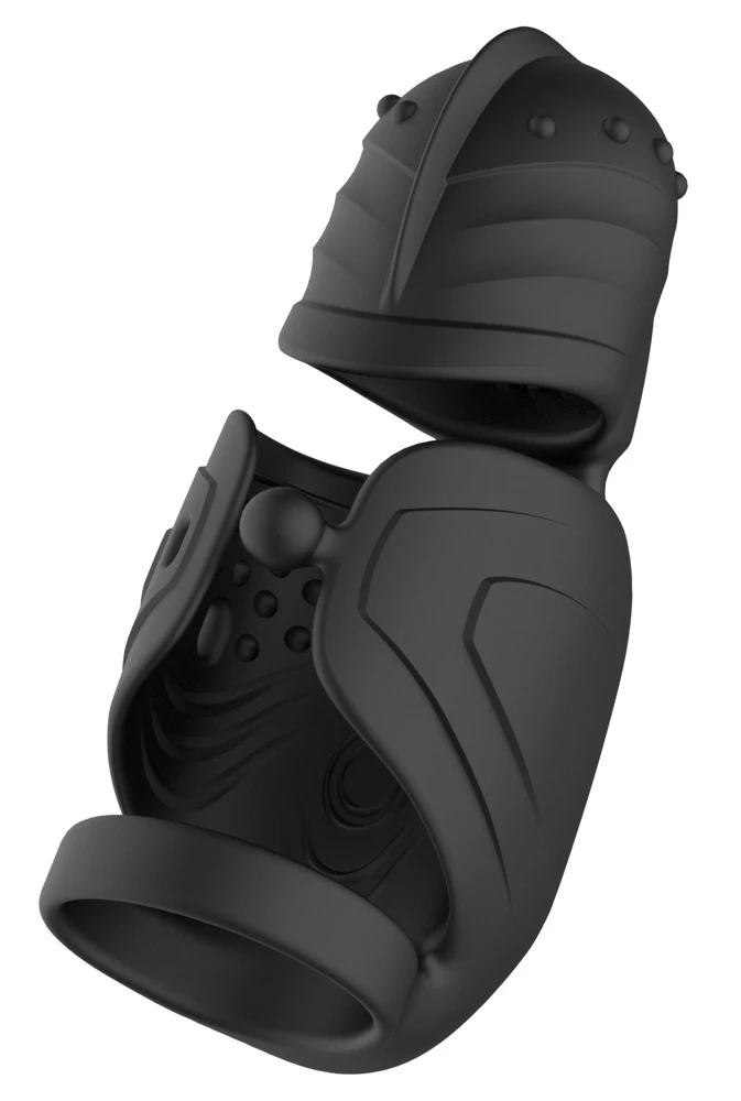 Rebel Cock Vibrator w Glans St, Rebel Masturbator mit Eichel-Stimulator – erotischer Cock Vibrator mit 10 Vibrations- & Bewegungsmodi für intensive Höhepunkte