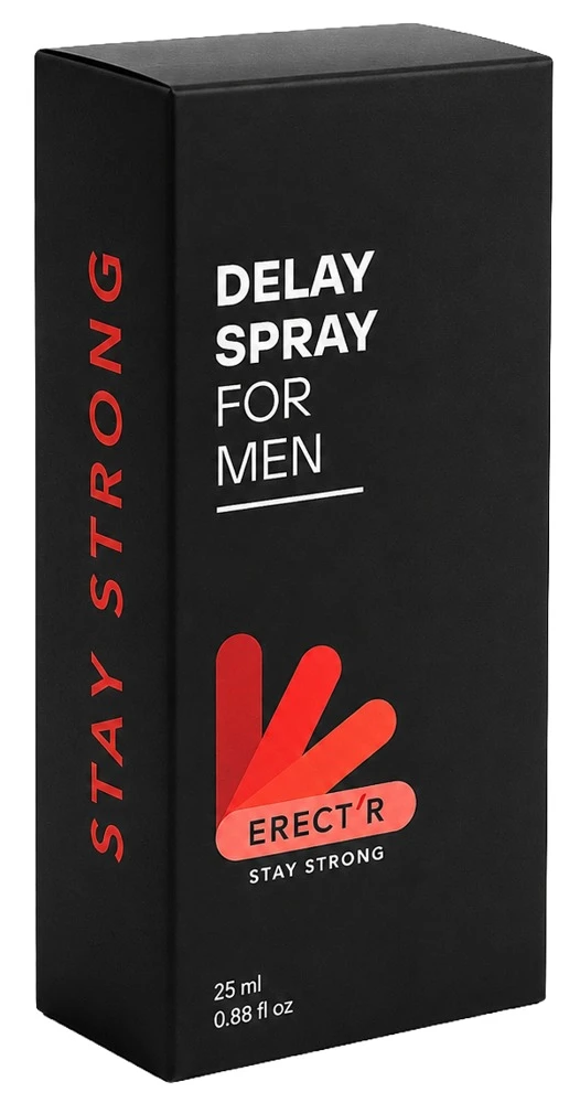 ERECTR Delay Spray 25 ml, Verzögerungsspray für Männer mit Aloe Vera & Panthenol für weniger Empfindlichkeit und längere intime Momente, ohne betäubende Wirkstoffe – ERECT‘R