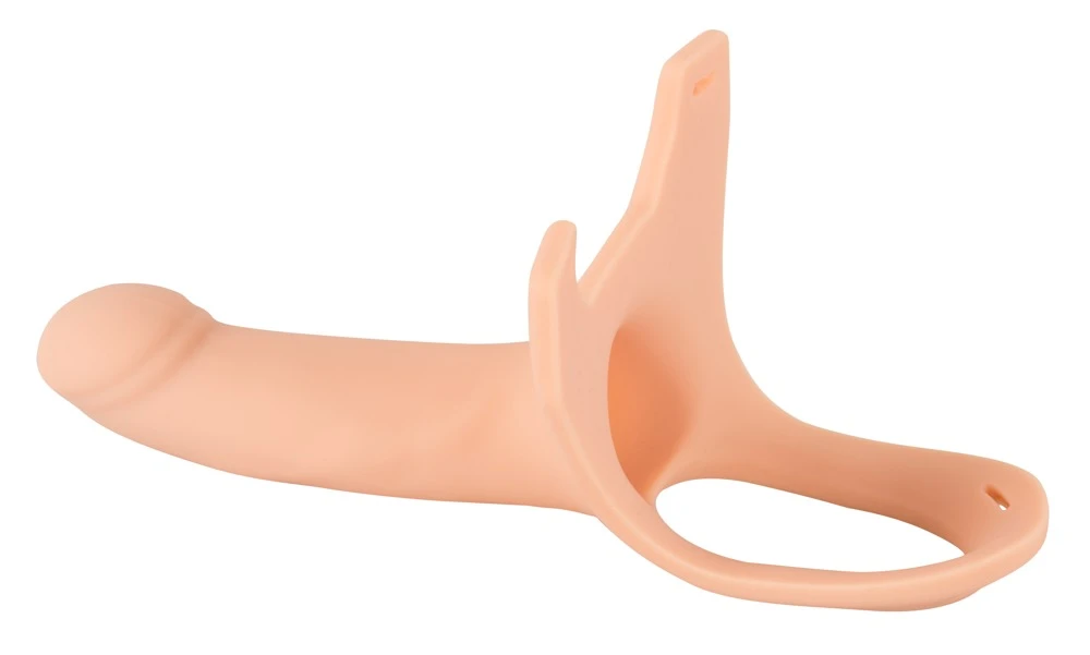 Silicone Strap-on +5 cm medium Hohler Naturdildo zum Umschnallen