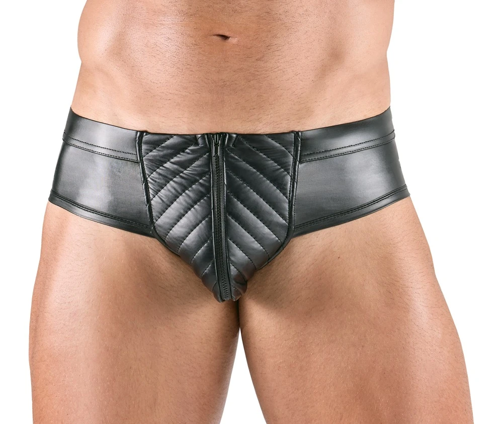 Herrenslip Po-frei, Po-freier Slip im edlen Mattglanz mit gestepptem Beutel und Reißverschluss, weiches, elastisches Highlight von Svenjoyment
