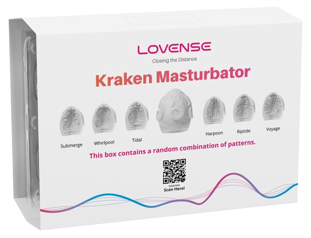 Kraken 6-pack, Lovense Kraken Masturbator Sleeve Ei mit Gleitgel Tentakel Grip Soft Stroker Reizstruktur dehnbar Handjob Männer Toy