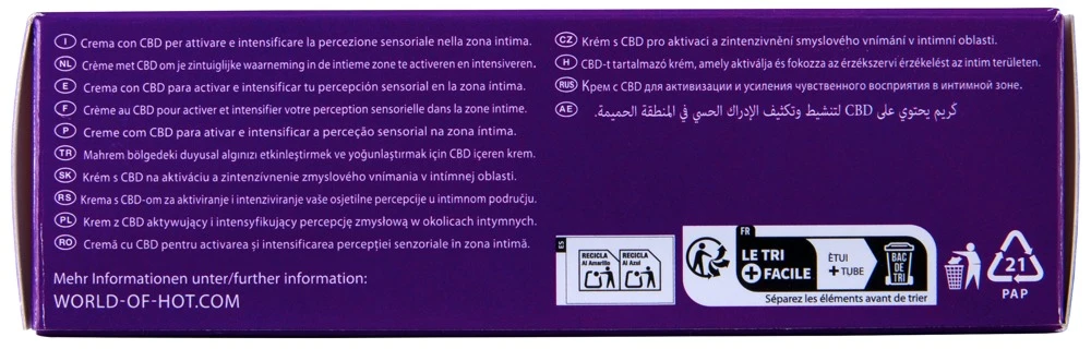 V-Activ Vulva Cream CBD 50 ml, Spüre, wie sinnliche Intensität und sanfte Pflege aufeinandertreffen - mit der CBD-angereicherten V-Activ Vulva Cream von HOT