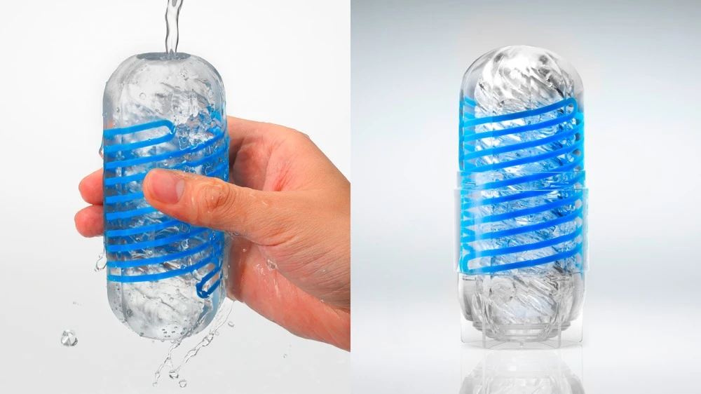 Tenga Spinner Deluxe 01 Drops, Dreh dich zum Höhepunkt – Wiederverwendbarer Masturbator mit Spiral-Effekt und intensiver Reizstruktur