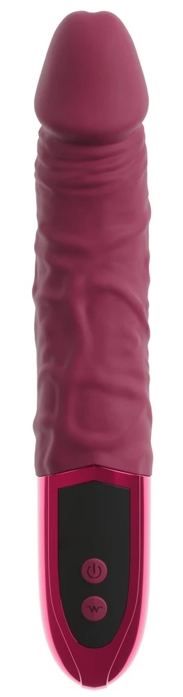 beau coeur Varelo Natural Vibr, Naturvibrator VARELO Rot Seidenmatt Glanz mit ausgeprägtem Penislook Silikon 12 Vibrationsmodi starker Kopf