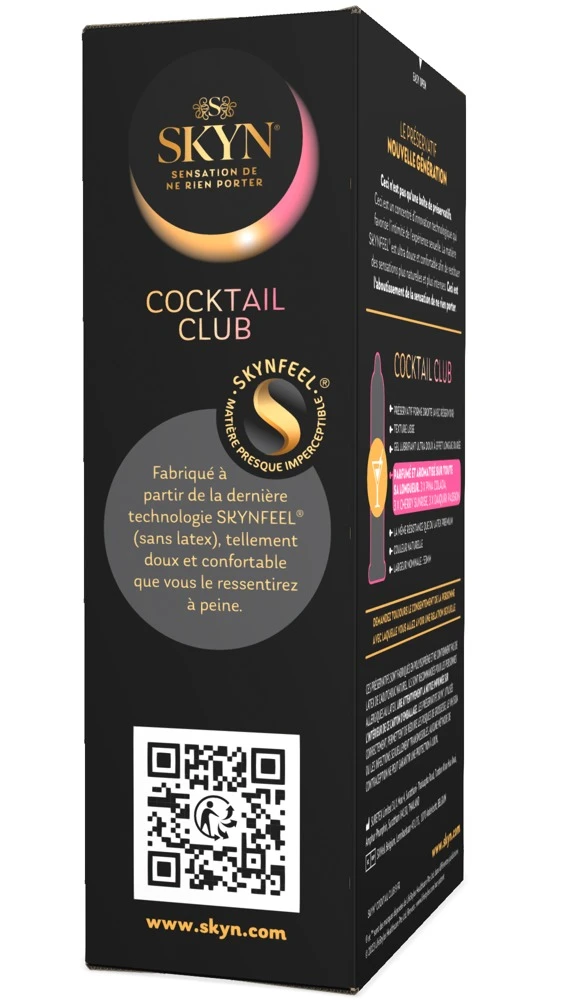 Skyn Cocktail Club 9er FR, Aromatischer Kondom-Mix für heiße Nächte – ultradünn, gefühlsecht, latexfrei und perfekt für sinnliche Momente in Deinem sexy Wetlook- & Netz-Style