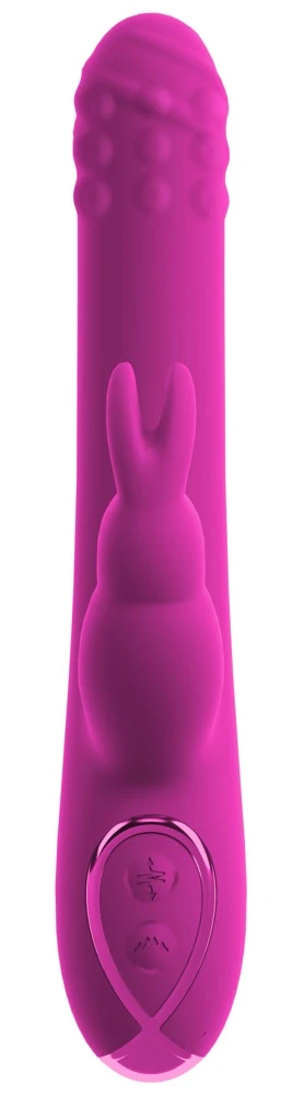 Smile Rabbit Vibrator Rotating, Rabbitvibrator mit Rotation & Stoßfunktion Triple-Stimulation für Vagina & Klitoris 9 Modi sexy Reizwäsche Sweet Smile