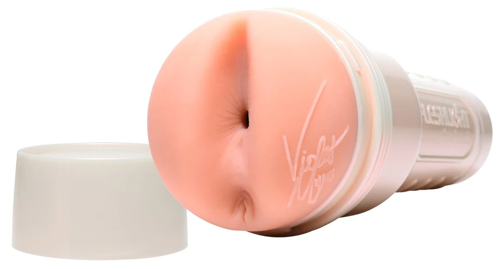 Fleshlight Girls Violet Myers, Masturbator in realistischer Anus-Optik mit intensiv stimulierenden Innenstrukturen, diskretem Taschenlampen-Design & Autogramm von Fleshlight