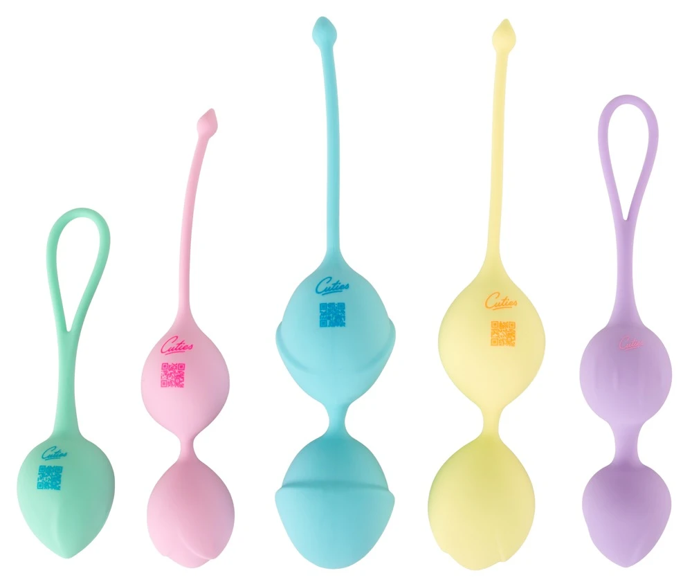 Cuties Love Balls Purple, Double Love Balls Liebeskugeln für Beckenboden-Training mit schwingenden Innenkugeln diskret laufleise 68 g Intimtrainer Cuties