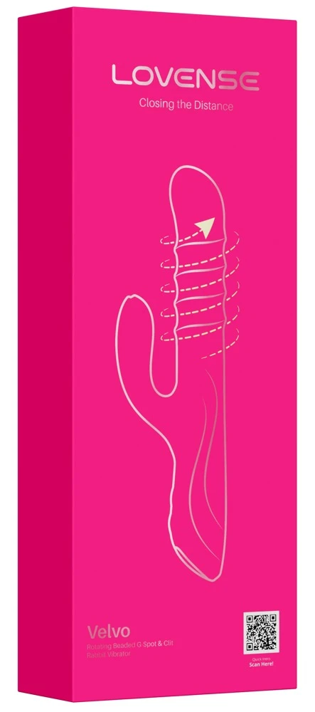Velvo, Lovense Velvo Rabbitvibrator mit WaveRoller 360° Rotation & App-Steuerung für intensive Lustmomente