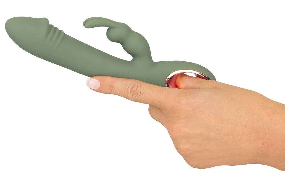 Slim Rabbit Olive, Slim Rabbit Olive von You2Toys: Stilvolles Design, doppelte Stimulation und 10 Vibrationsmodi für sinnliche Momente