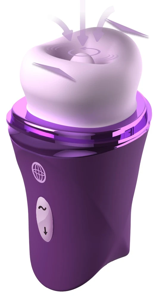 FFH Lush Kiss Plush Purple, Lush Kiss Plush Auflegevibrator mit Saugfunktion, Vibrozunge & 10 Stimulationsmodi aus Silikon für intensive Momente – Fantasy For Her