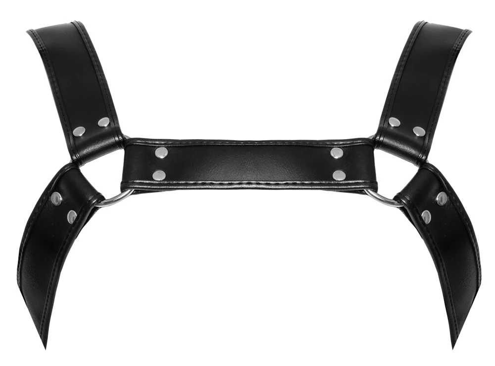 Verstellbarer Harness von ZADO aus robustem Leder. Ungefüttert, aufregend maskulin und vielseitig kombinierbar.