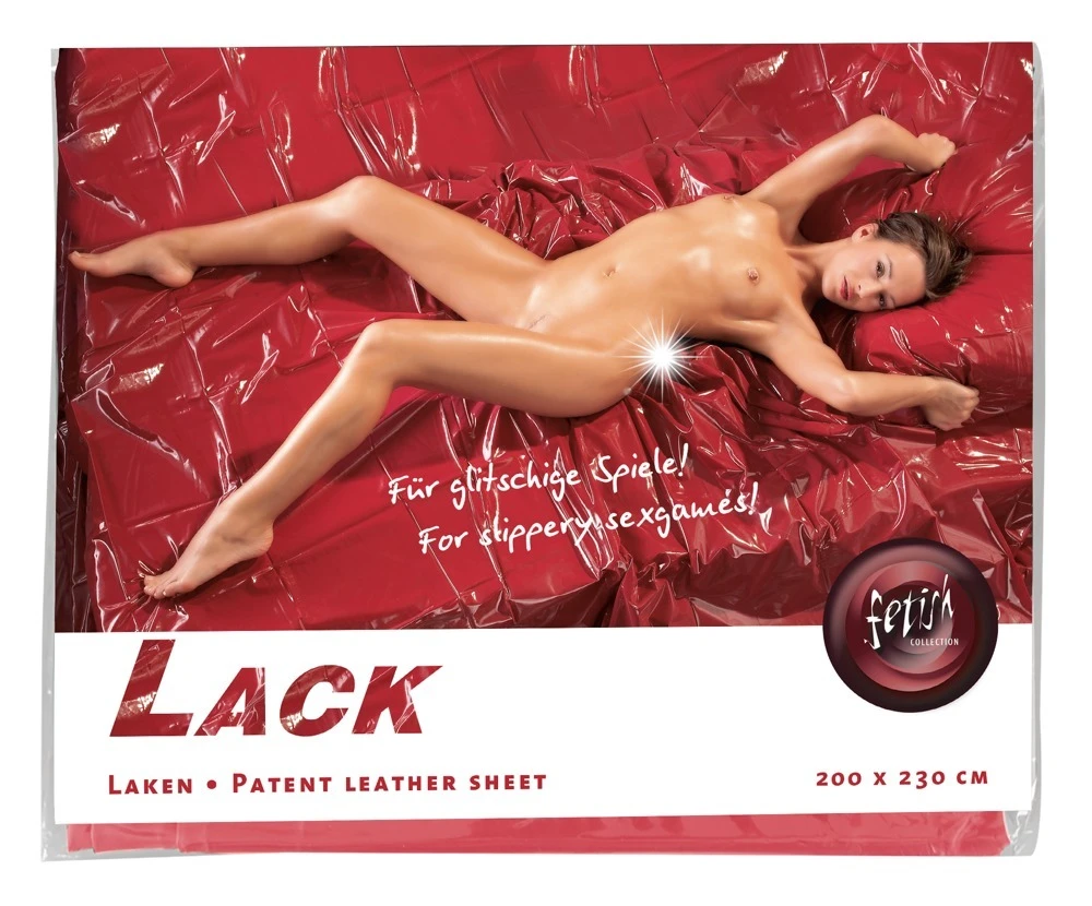 Lack Laken dunkelrot  200 x 230 cm groß Abwischbar.