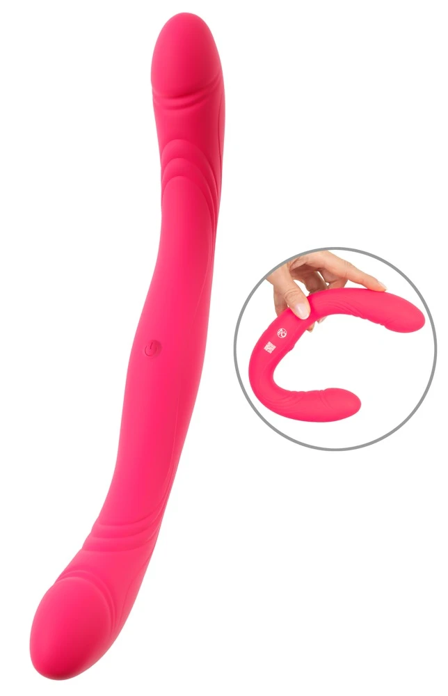 CC Double vibrator, Double Vibrator Coup!es Choice beidseitig nutzbar mit 2 Motoren 9 Vibrationsmodi flexibel soft Silikon für Partner:innen
