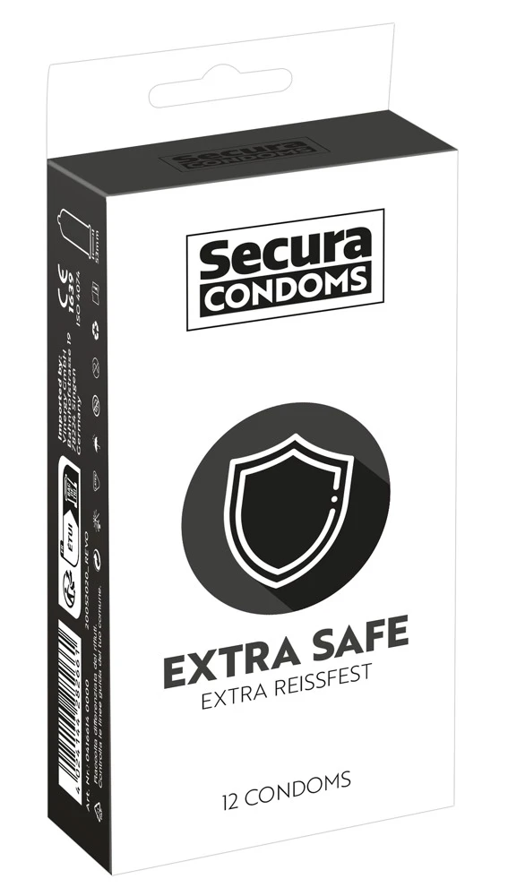 Secura Extra Safe 12er Box Transparente extra dicke Kondome