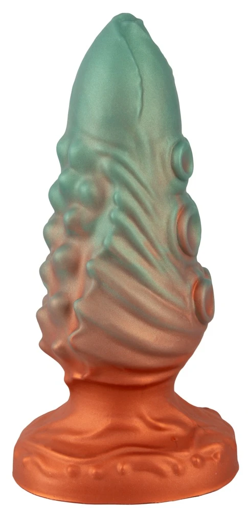 Atlantis Anal großer Fantasy-Plug mit starkem Saugfuß, schimmernder Metallic-Optik, markanter Reizstruktur und sanft geformter Spitze für sicheren Halt und vielseitige Anwendung