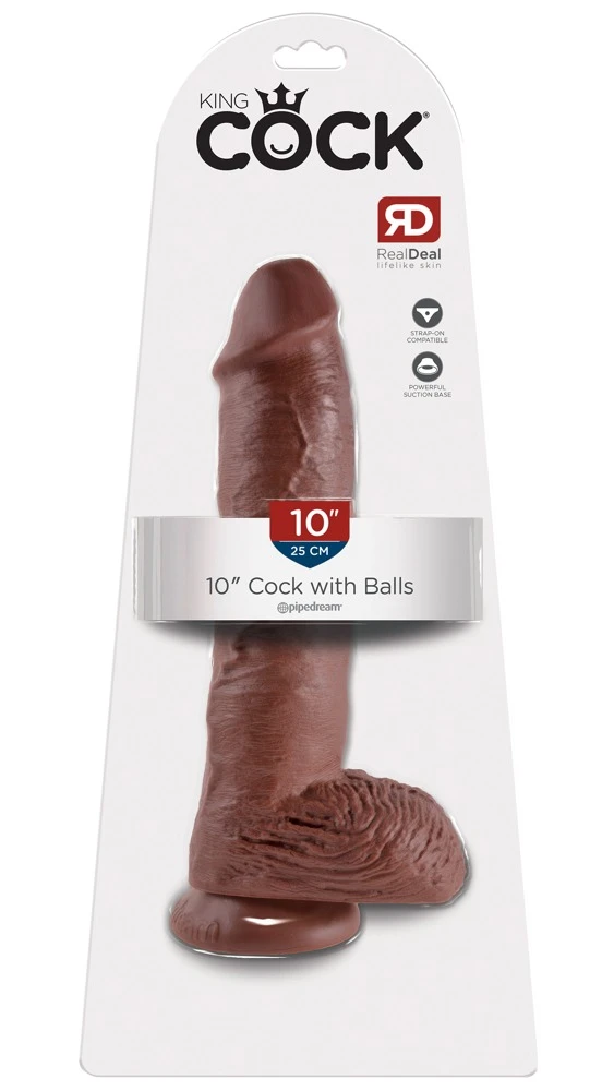 King Cock 10 Zoll Balls Naturdildo mit Saugfuß