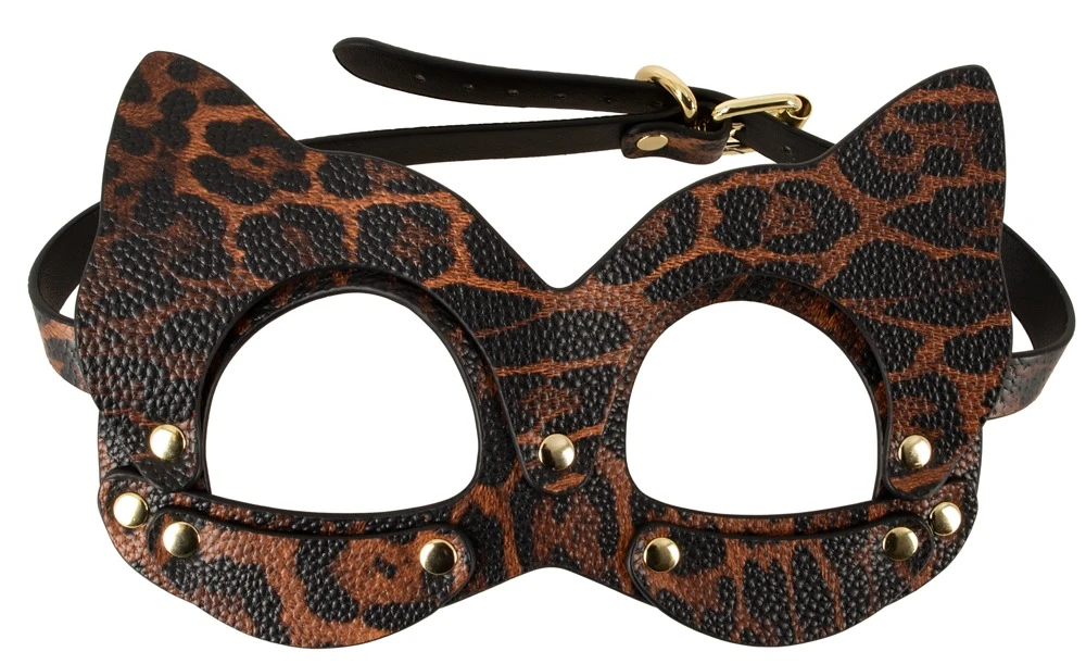 Bad Kitty Bondage-Set 6-teilig – Aufreizendes Fessel-Set im Leo-Look mit Hand- & Fußfesseln, Halsfessel, Leine, Maske & Paddel Bad Kitty Fesselset leo