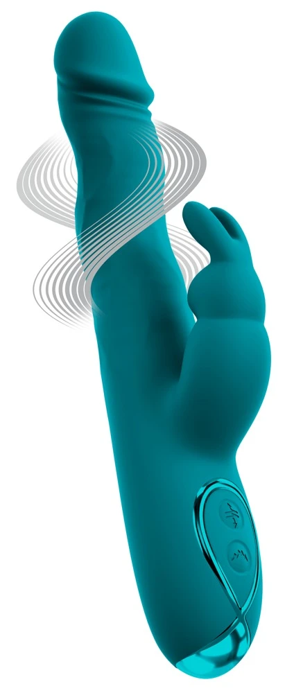Smile Rabbit Vibrator Wiggling, Rabbitvibrator mit Wiggling-Funktion, Dual-Stimulation für Vagina & Klitoris, 10 Vibrationsmodi, luxuriöse Reizwäsche Sweet Smile