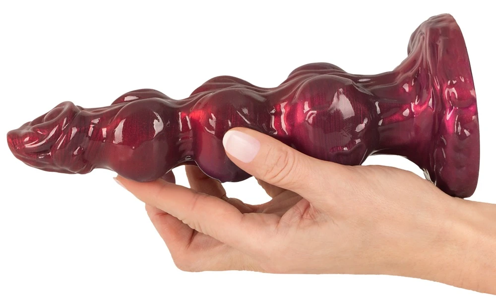 Beasty Cocks Werewolf Willie, Beasty Cocks Werewolf Willie Kugel-Dildo in Metallic-Optik mit Saugfuß, markanter Struktur und Fantasy-Design