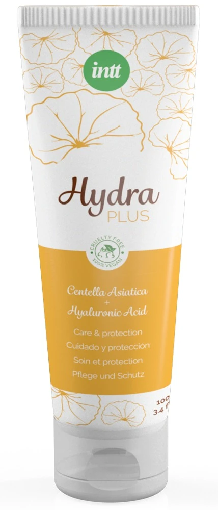 Hydra Plus 100 ml, Hydra Plus veganes Gleitgel auf Wasserbasis mit Hyaluronsäure & Centella Asiatica für intensive Intim-Befeuchtung, Schutz der Haut und spürbare Linderung von Trockenheit